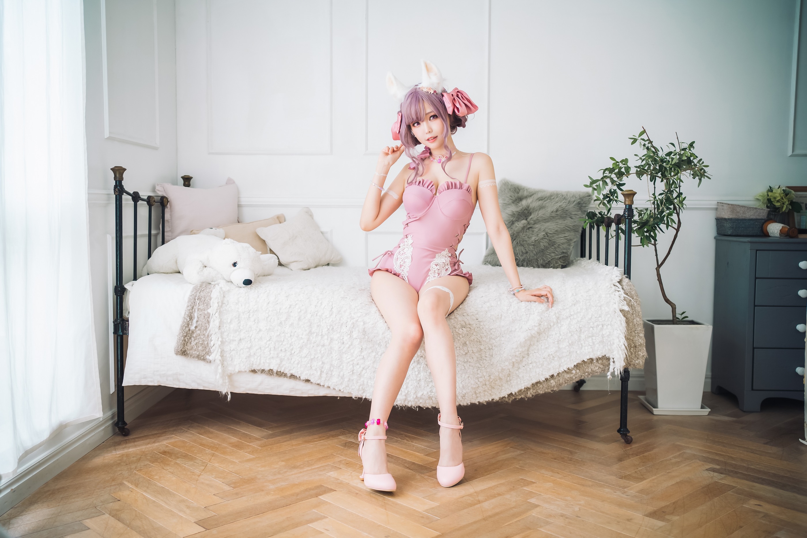 图片[1]-ElyEE子 – NO.087 Fluffy Summer pink [54P]-XikXak